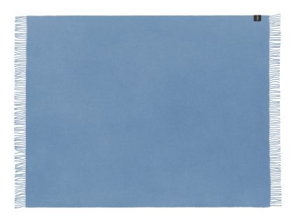 Světle modrý vlněný pléd Ro 170 x 130 cm