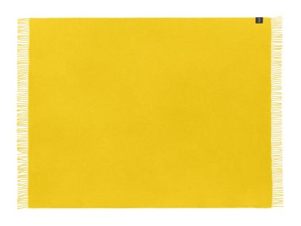 Žlutý vlněný pléd Ro 170 x 130 cm