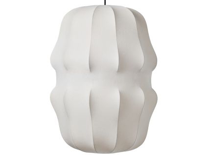 Bílé závěsné světlo Bise 49 cm
