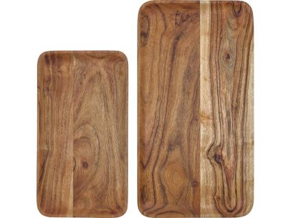 Set dvou dřevěných podnosů Wood 33/43 x 18/23 cm
