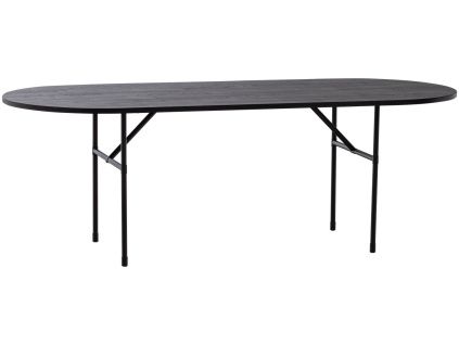 Černý dubový jídelní stůl Arthur 220 x 90 cm
