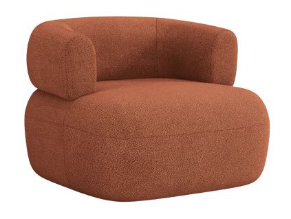 Cihlově červené bouclé křeslo Windsor & Co Aldrin