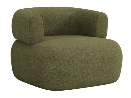 Zelené bouclé křeslo Windsor & Co Aldrin