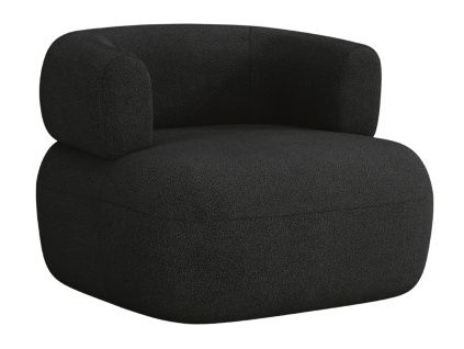 Černé bouclé křeslo Windsor & Co Aldrin