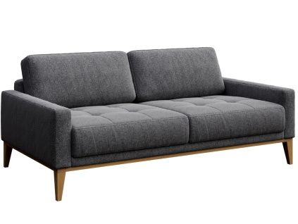Tmavě šedá látková dvoumístná pohovka MESONICA Musso Tufted 173 cm