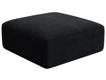 Černá manšestrová podnožka Cosmopolitan Design Campi 90 x 90 cm