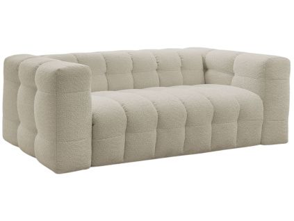 Béžová bouclé trojmístná rozkládací pohovka Cloud 228 cm