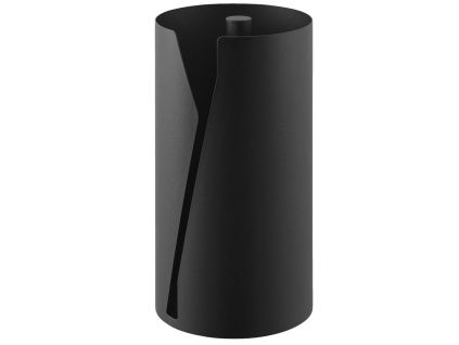 Černý kovový držák na roli kuchyňských utěrek Yamazaki Tower 30 cm