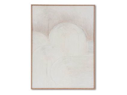 Béžový abstraktní obraz Kares 60 x 80 cm