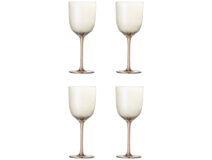 Sada čtyř bronzových sklenic na víno bloomingville Aston 350 ml