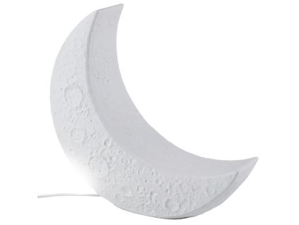 Bílá porcelánová stolní LED lampa My Tiny Moon