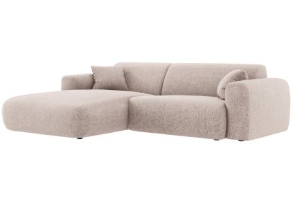 Béžová čalouněná rohová pohovka Cosmopolitan Design Nolio 235 cm, levá