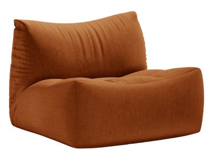 Terakotově oranžové sametové křeslo Micadoni Tove