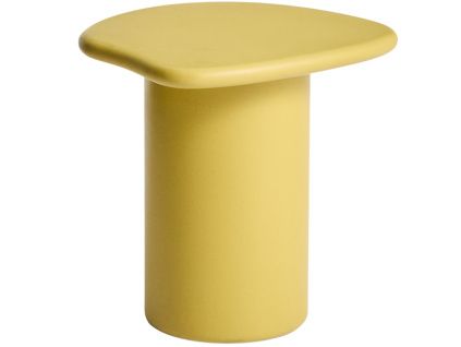 Žlutý cementový zahradní stolek kave home Macarella 48 x 47cm