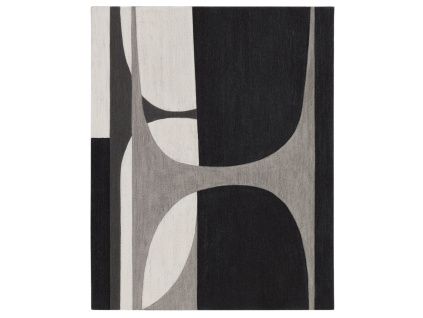 Černobílý abstraktní obraz Kave Home Onure 100 x 80 cm