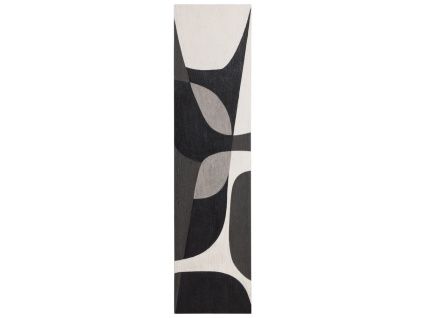 Černobílý abstraktní obraz Kave Home Onure 180 x 45 cm