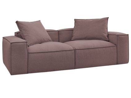 Růžová čalouněná trojmístná pohovka Boheme 260 cm