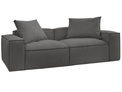 Tmavě šedá čalouněná trojmístná pohovka Boheme 260 cm