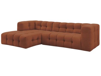 Terakotově oranžová čalouněná rohová pohovka Cloud 288 cm, levá