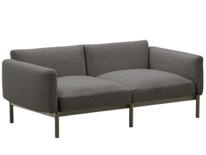 Zahradní pohovka Kave Home Sorells 201 cm se zelenou podnoží