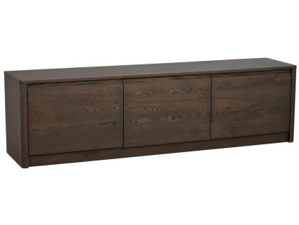 Nízká hnědá dubová komoda ROWICO MELSTONE 180 x 40 cm