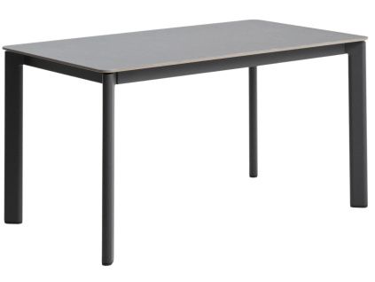 Šedý stůl s keramickou deskou kave home Anafi 80 x 140 cm