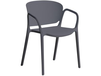 Šedá plastová zahradní židle kave home Ania