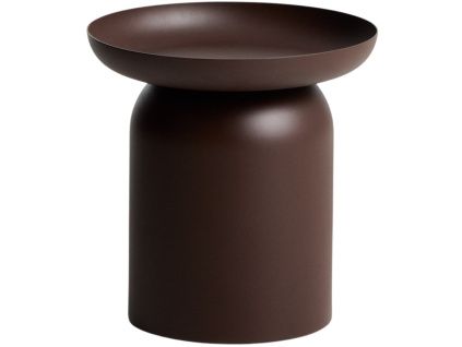 Hnědý kovový zahradní stolek kave home Arcola Ø 45 cm