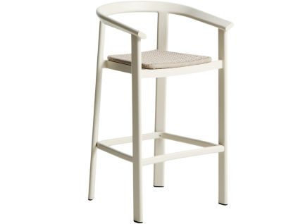 Krémová zahradní barová židle s výpletem Kave home Erice 75 cm