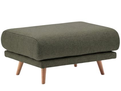 Zelená podnožka Kave Home Karin 90 x 70 cm