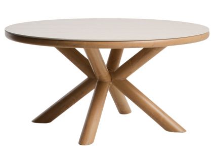 Béžový keramický zahradní stůl Kave Home Mirtia Ø 148 cm