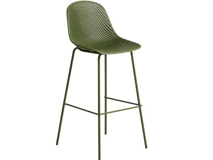 Zelená plastová barová židle Kave Home Quinby 75 cm