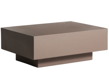 Hnědý cementový zahradní stolek kave home Rustella 80 x 60 cm