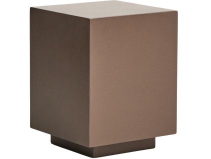 Hnědý cementový zahradní stolek Kave Home Rustella 35 x 35 cm