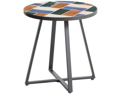 Barvený zahradní stolek kave home Tella Ø 45 cm