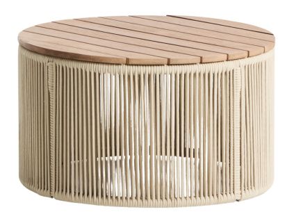 Krémový zahradní stolek kave home Dandara 60 cm