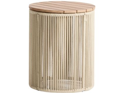 Krémový zahradní stolek kave home Dandara 40 cm
