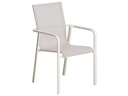 Krémová hliníková zahradní židle Kave Home Canea