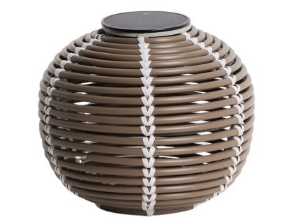 Hnědá zahradní solární lampa kave home Garoina Ø 28 cm