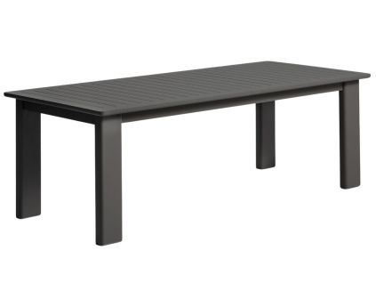 Šedý hliníkový rozkládací zahradní stůl Kave Home Livorno 233/350 x 100 cm