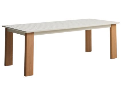 Béžový hliníkový rozkládací zahradní stůl Livorno 233/350 x 100 cm