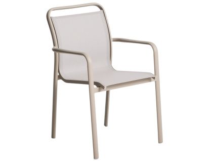 Béžovošedá hliníková zahradní židle Kave Home Luri