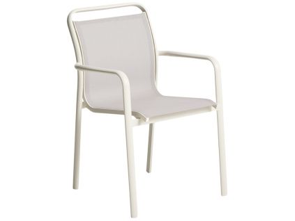 Krémová hliníková zahradní židle Kave Home Luri