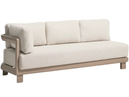 Béžový zahradní modul levý kave home Nerano 208 cm