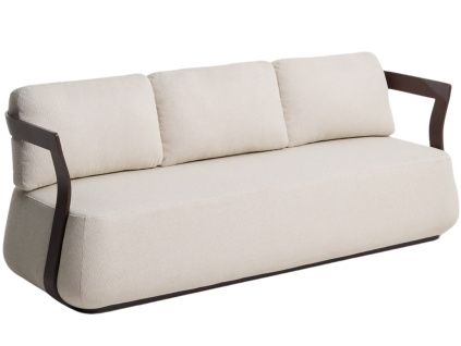 Hnědo-béžová zahradní pohovka kave home Tamaris 217 cm