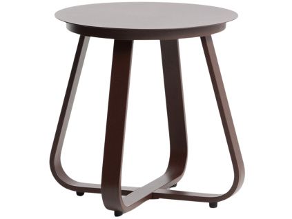 Hnědý zahradní stolek kave home Tamaris Ø 48 cm