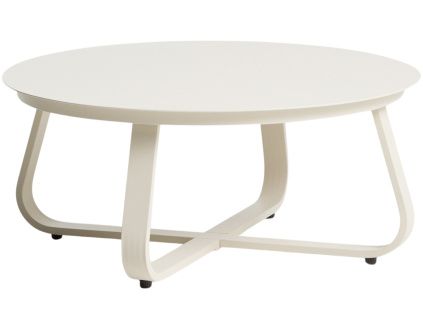 Krémový zahradní stolek kave home Tamaris Ø 80 cm