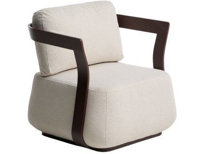Hnědo-béžové zahradní křeslo kave home Tamaris