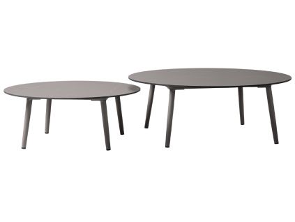 Set dvou černých zahradních stolků Micadoni Salada 65/80 cm