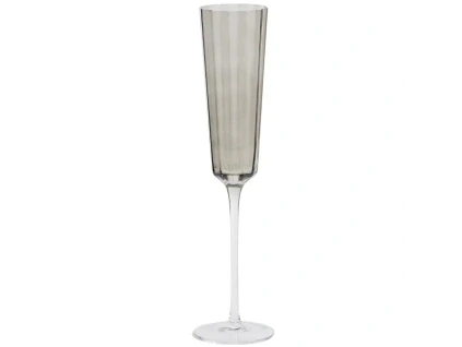 Šedá sklenice na sekt Kave Home Clarien 180 ml